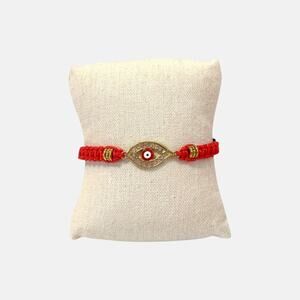 Red Evil Eye Adjustable Bracelet